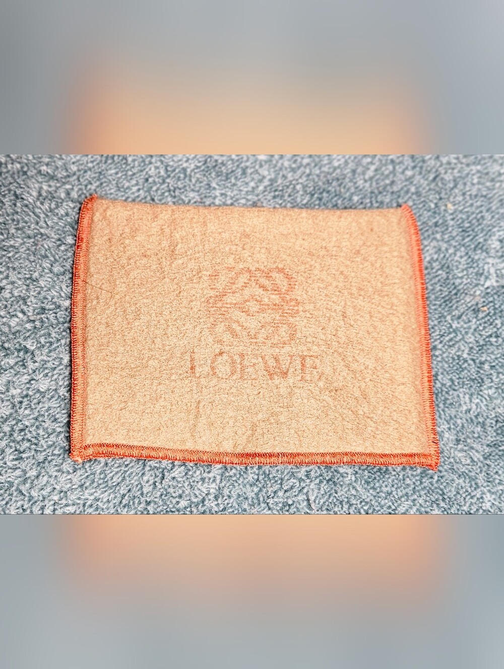Authentic Loewe Camel Suede Thick Polish Cloth Eyewear Pouch Sleeve 5.5” x 4”